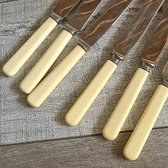 Vintage  McGlashan Clarke Co. 6 Piece Knife Set Bakelite handle Stainless Steel - Picture 7 of 7